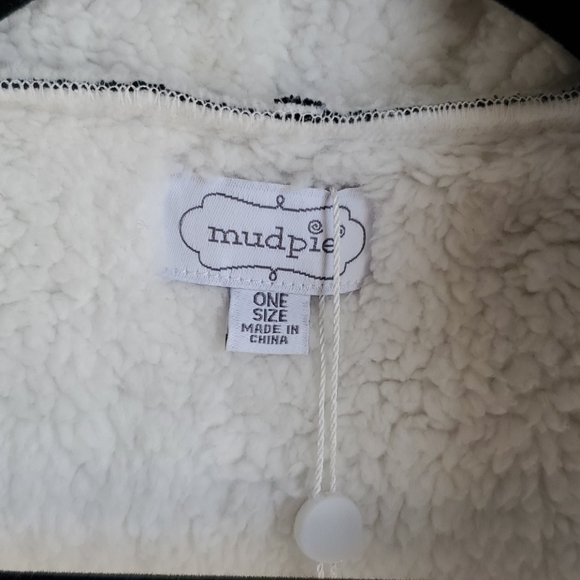 Mud Pie Plaid Ridley Sherpa Sweater Vest One Size New with tags - Picture 2 of 7